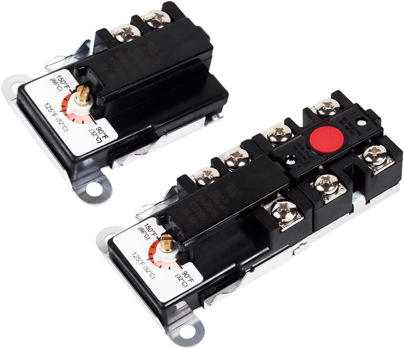 Alltemp KST 200&203 Electrical Water Heater Thermostat for Dual Element Heaters, Upper Element Thermostat, UL Certification, Black - Image 1